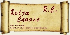 Relja Čaović vizit kartica